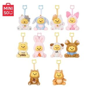 MINISO Disney Winnie the Pooh Mischief Party Blind Box Collectible Cute Keychain